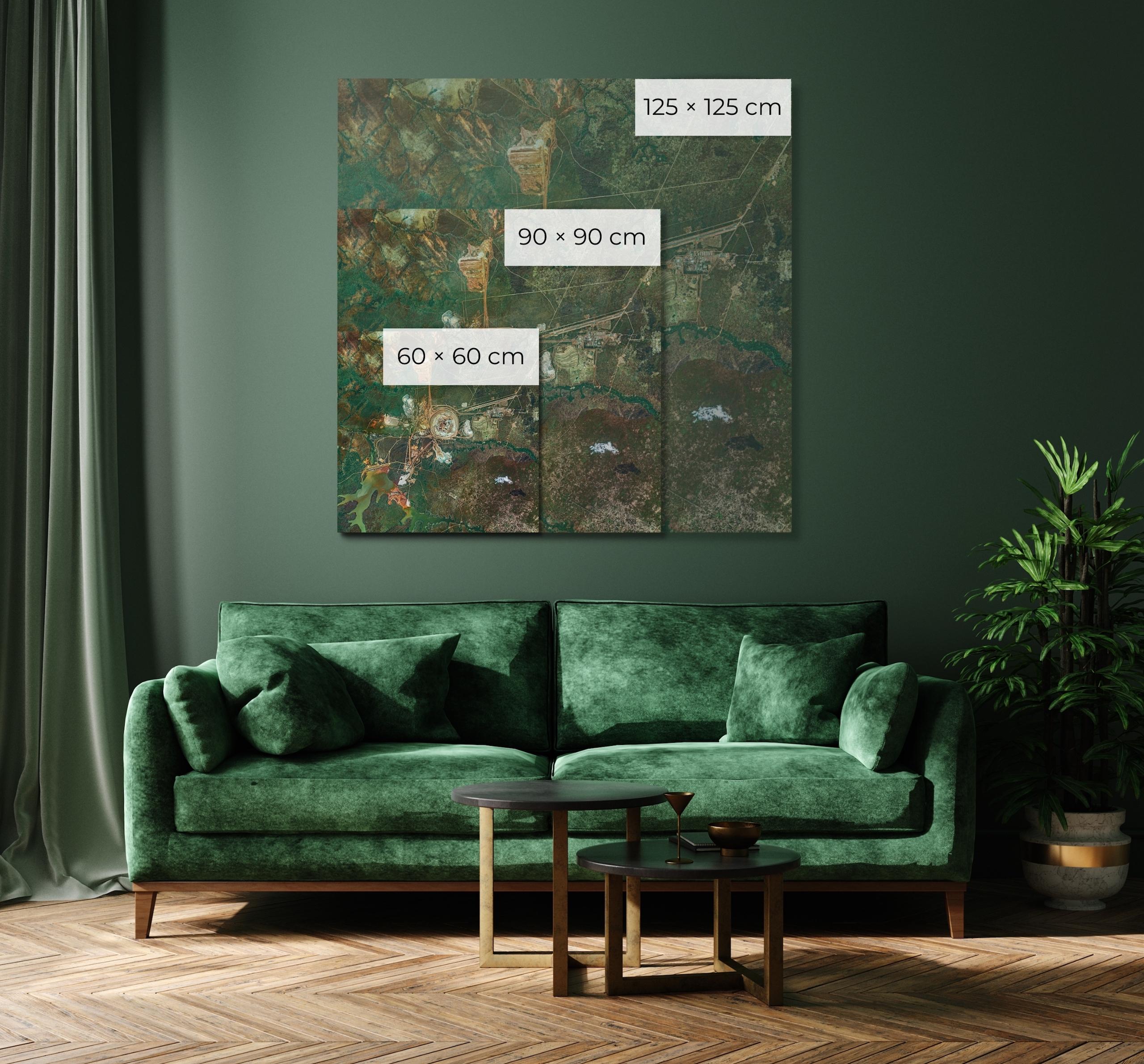 African Mines 007 de Bernhard Lang - Fotografía aérea abstracta, medio ambiente en venta 1
