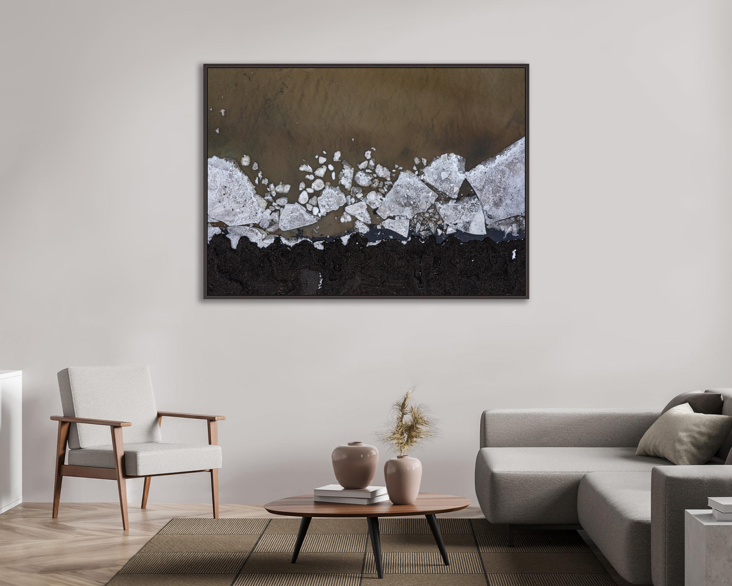 Glace de la Baltique, Kloogaranna 021 par Bernhard Lang - Photographie aérienne, hiver, SHORE en vente 2