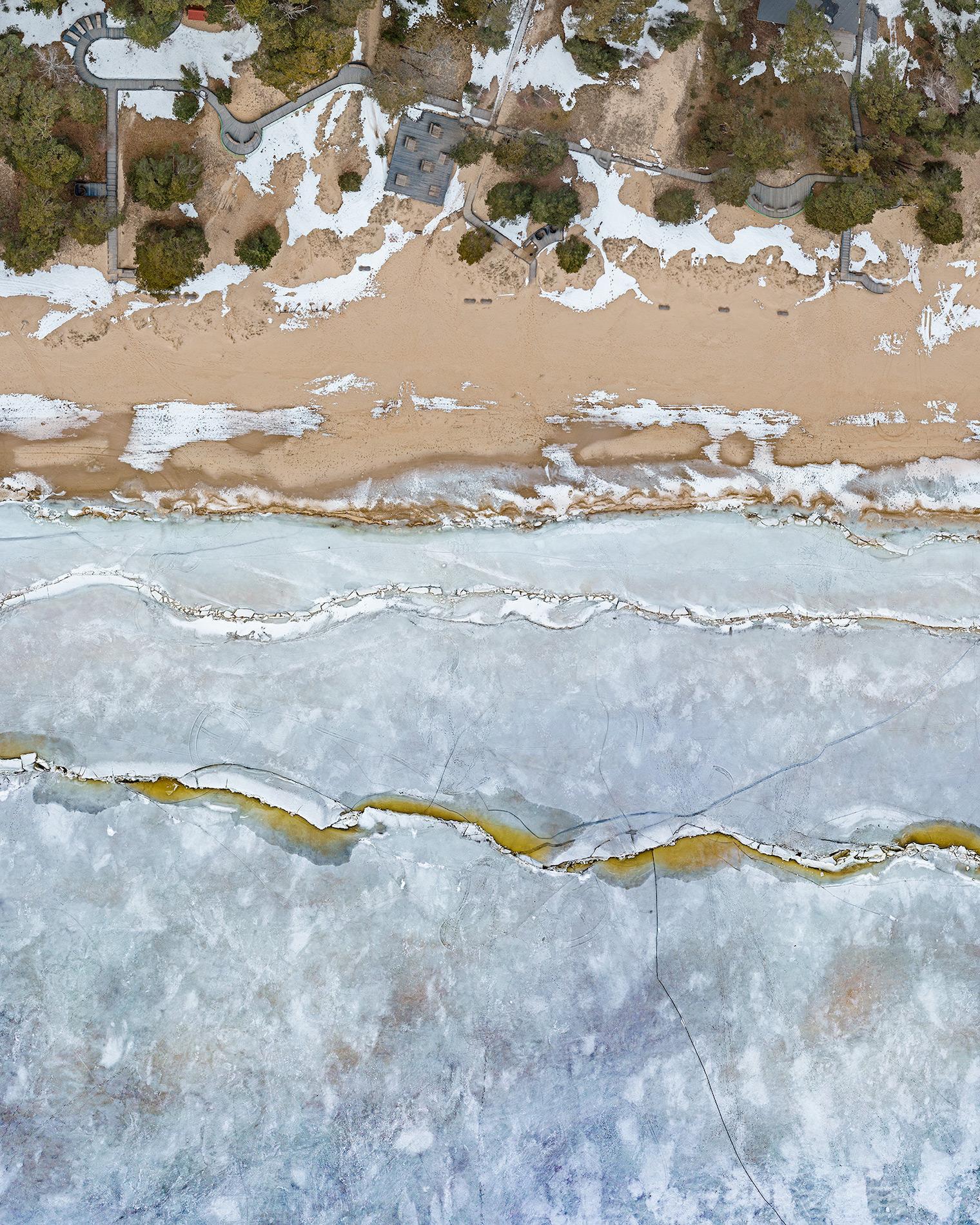 Baltic Ice, Peipsi Jaerv 013 by Bernhard Lang - Aerial photography, winter, blue