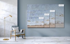 Baltisches Eis, Peipsi Jaerv 014 von Bernhard Lang – Luftaufnahme, Winter, blau