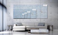 Ghiaccio del Baltico, Peipsi Jaerv 015 di Bernhard Lang - Fotografia aerea, inverno, blu