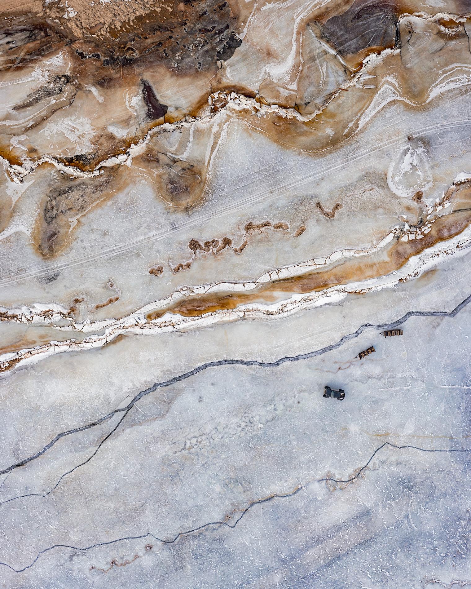 Baltic Ice, Peipsi Jaerv 016 by Bernhard Lang - Aerial photography, winter, blue