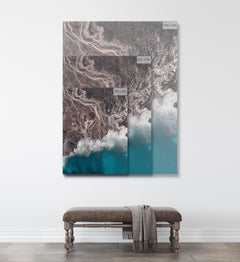 Baltic Lagoons 001 by Bernhard Lang - Aerial abstract photography, blue, grey