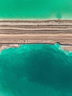 Baltic Lagoons 012 by Bernhard Lang - Aerial abstract photography, turquoise