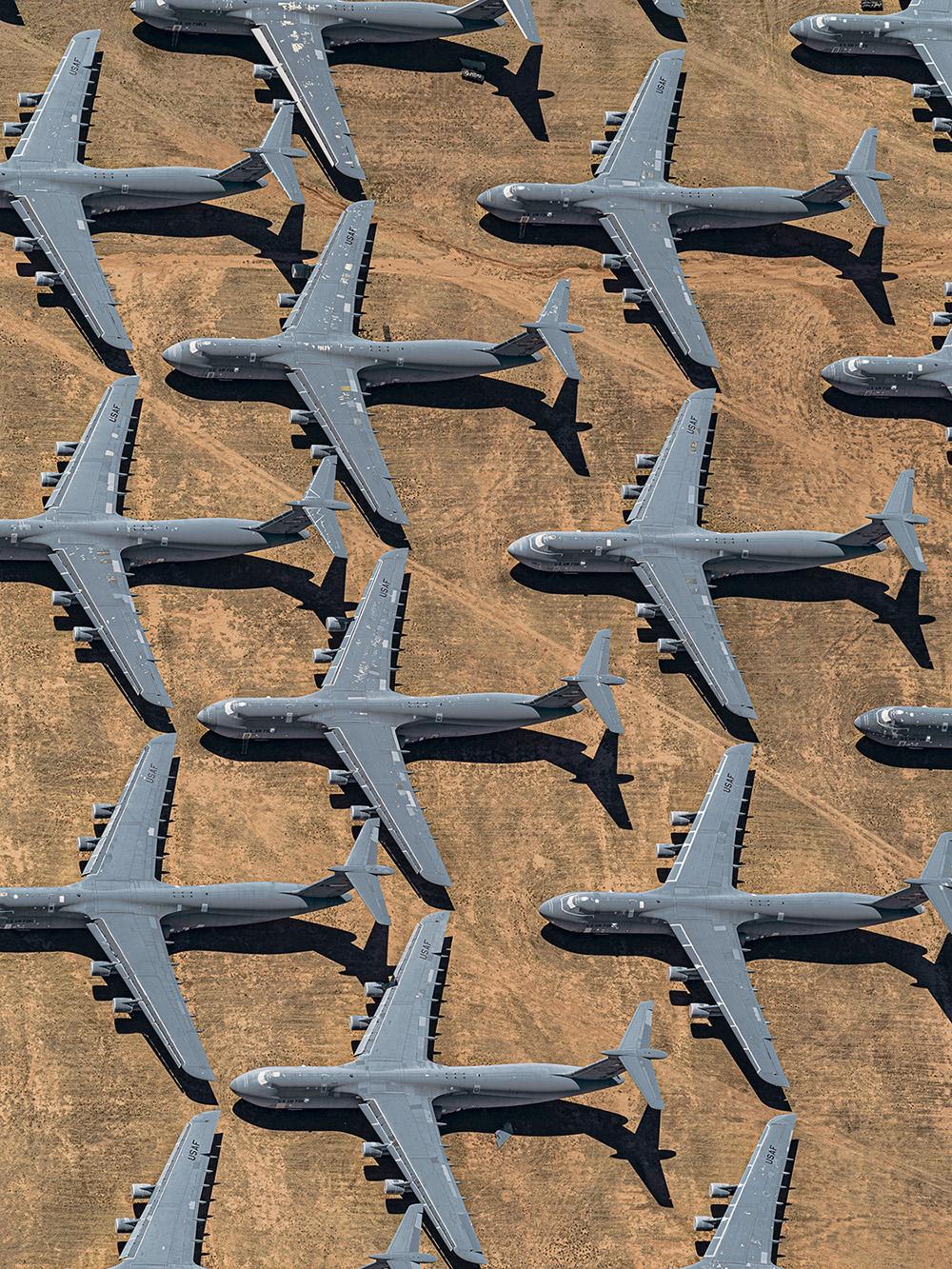 Boneyard 006 by Bernhard Lang - Aerial photography, planes, Air Force Base