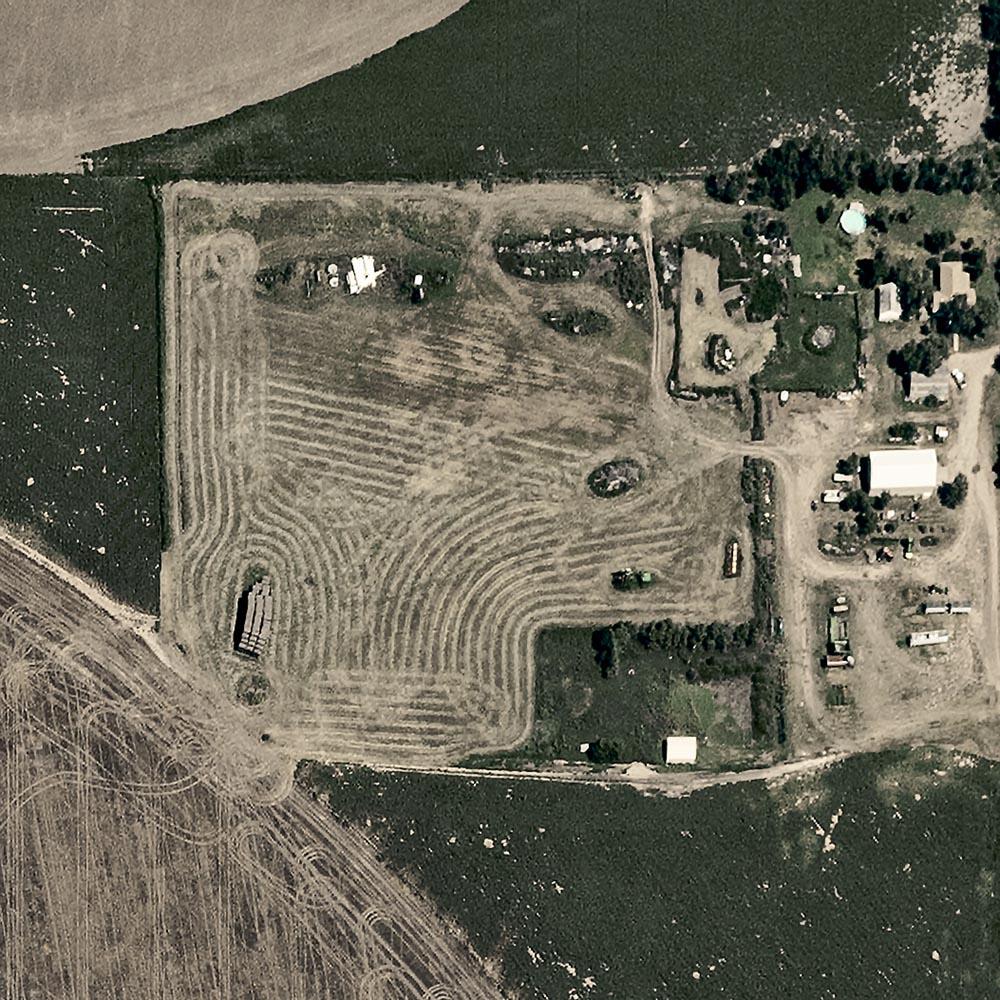 Kreis Irrigation 10 von Bernhard Lang – abstrakte Luftaufnahmen, Kansas im Angebot 2