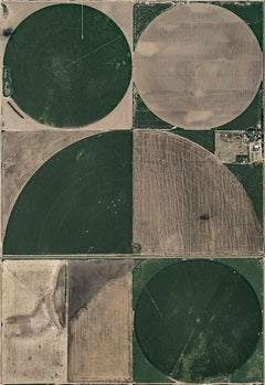 Circle Irrigation 10 (Kansas, USA) by Bernhard Lang, Aerial abstract photography