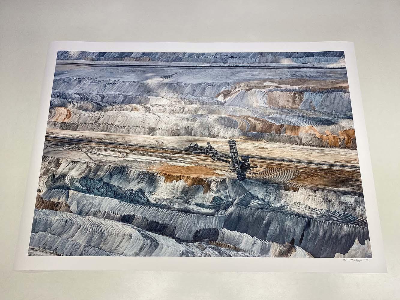 Coal Mine 2 by Bernhard Lang - Aerial fine art photography, Germany, grey For Sale 3