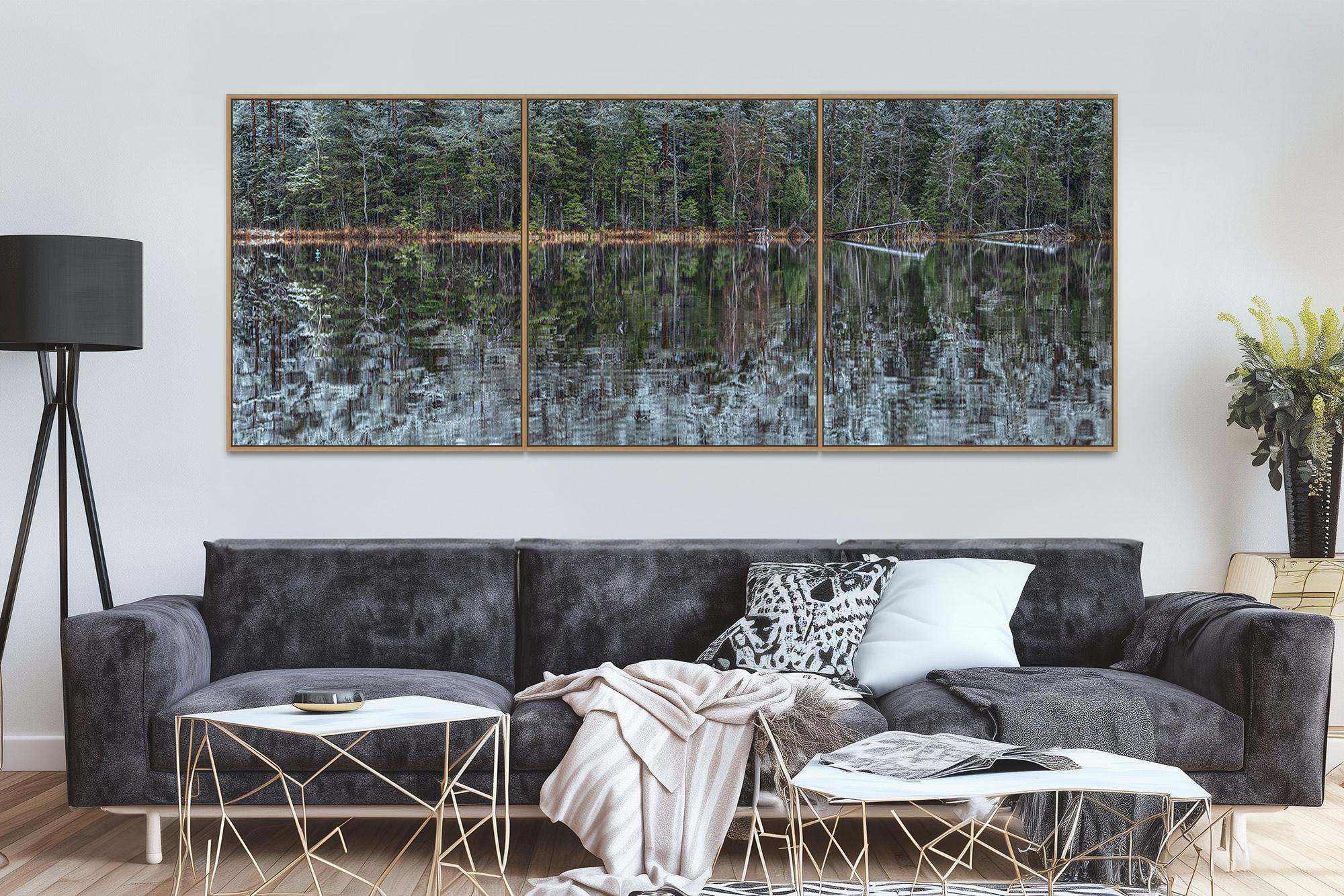 Deep Mirroring Forest 001 de Bernhard Lang - Fotografía de paisaje, árboles, verde en venta 7