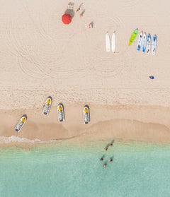 Miami II 001 by Bernhard Lang - Aerial abstract photography, beach, triptych