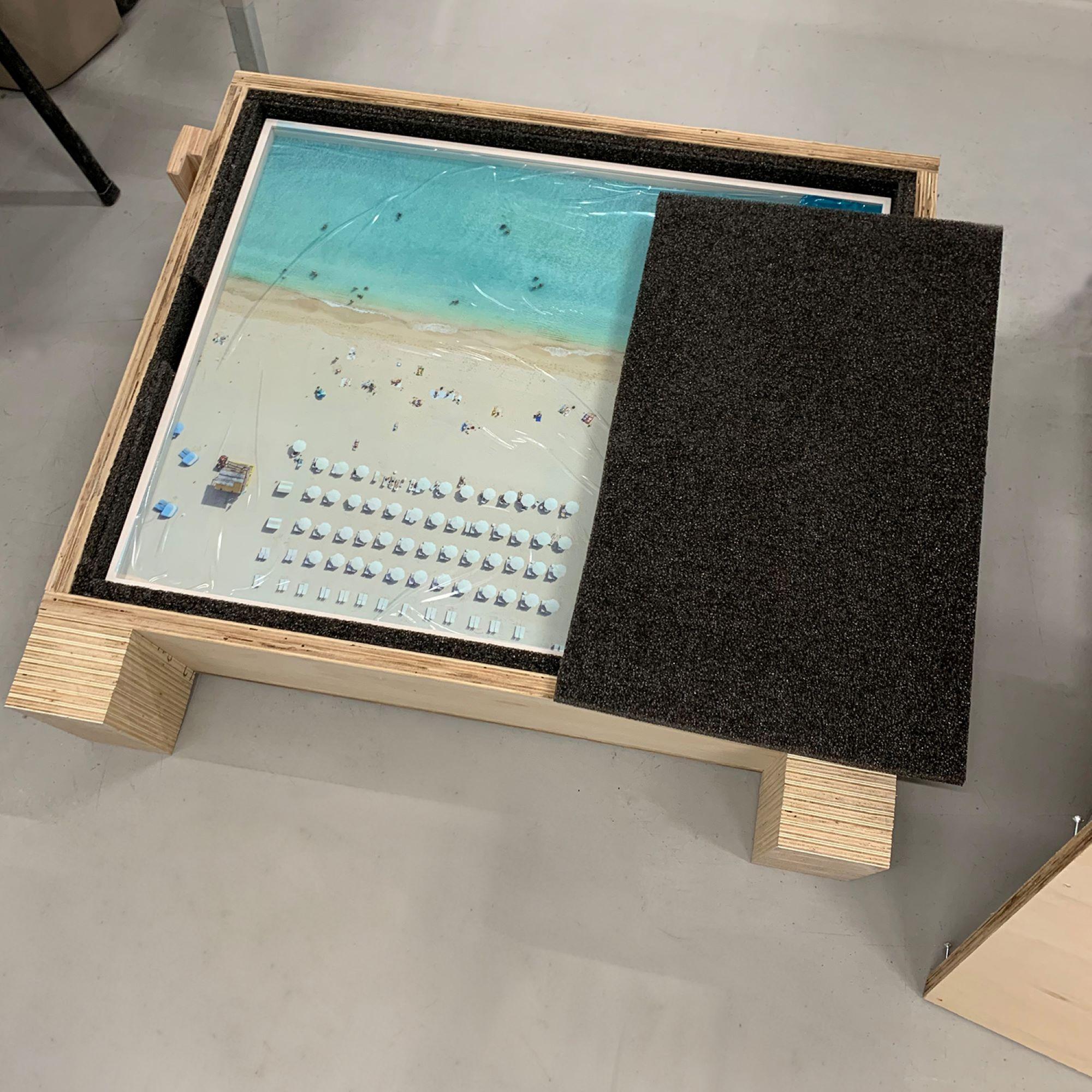 Miami II 001 by Bernhard Lang - Aerial abstract photography, beach, triptych For Sale 6