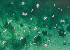 Miami II 011 von Bernhard Lang – abstrakte Luftaufnahme, Meer mit Booten
