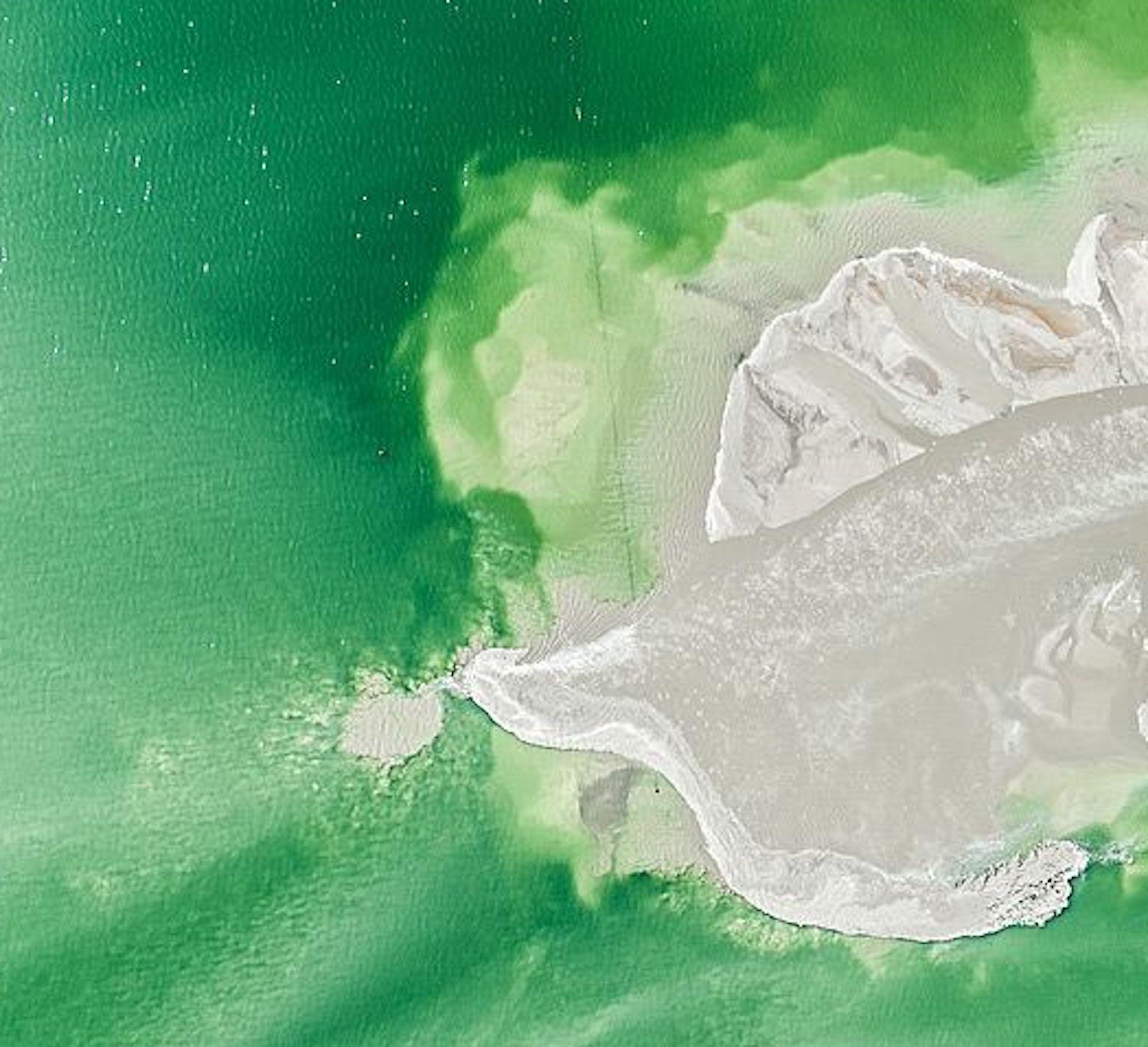 Phosphate Mining 01 by Bernhard Lang - Aerial abstract photography, Florida, USA For Sale 2