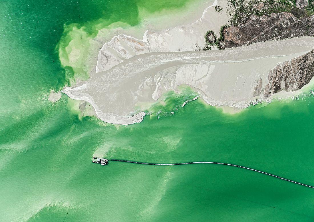 Phosphate Mining 01 by Bernhard Lang - Aerial abstract photography, Florida, USA