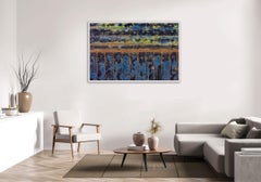 The Bog Renaturated 006 by Bernhard Lang - Aerial abstract photography, blue