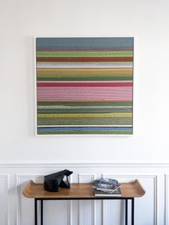 Tulip Fields 14 by Bernhard Lang - Aerial abstract photography, Netherlands