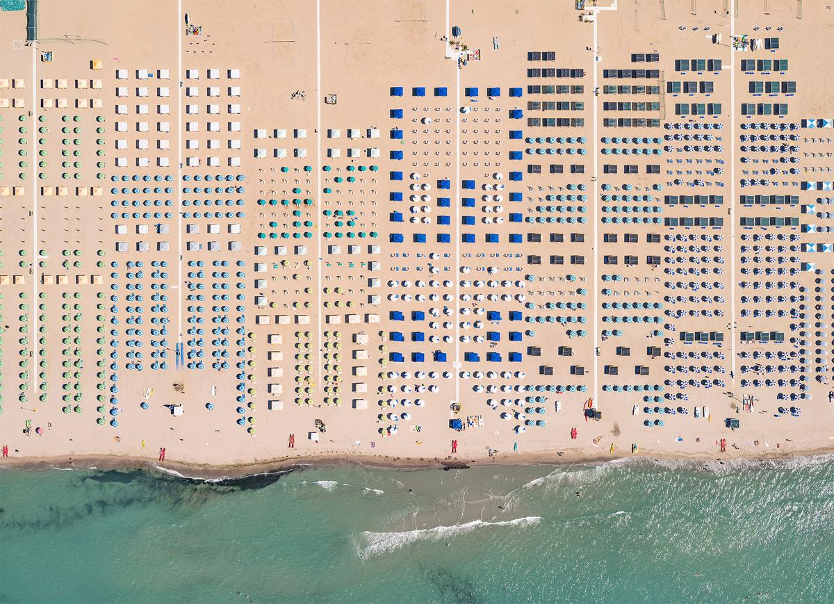 Versilia 01 (Tuscany, Italy) by Bernhard Lang - Aerial beach photography
