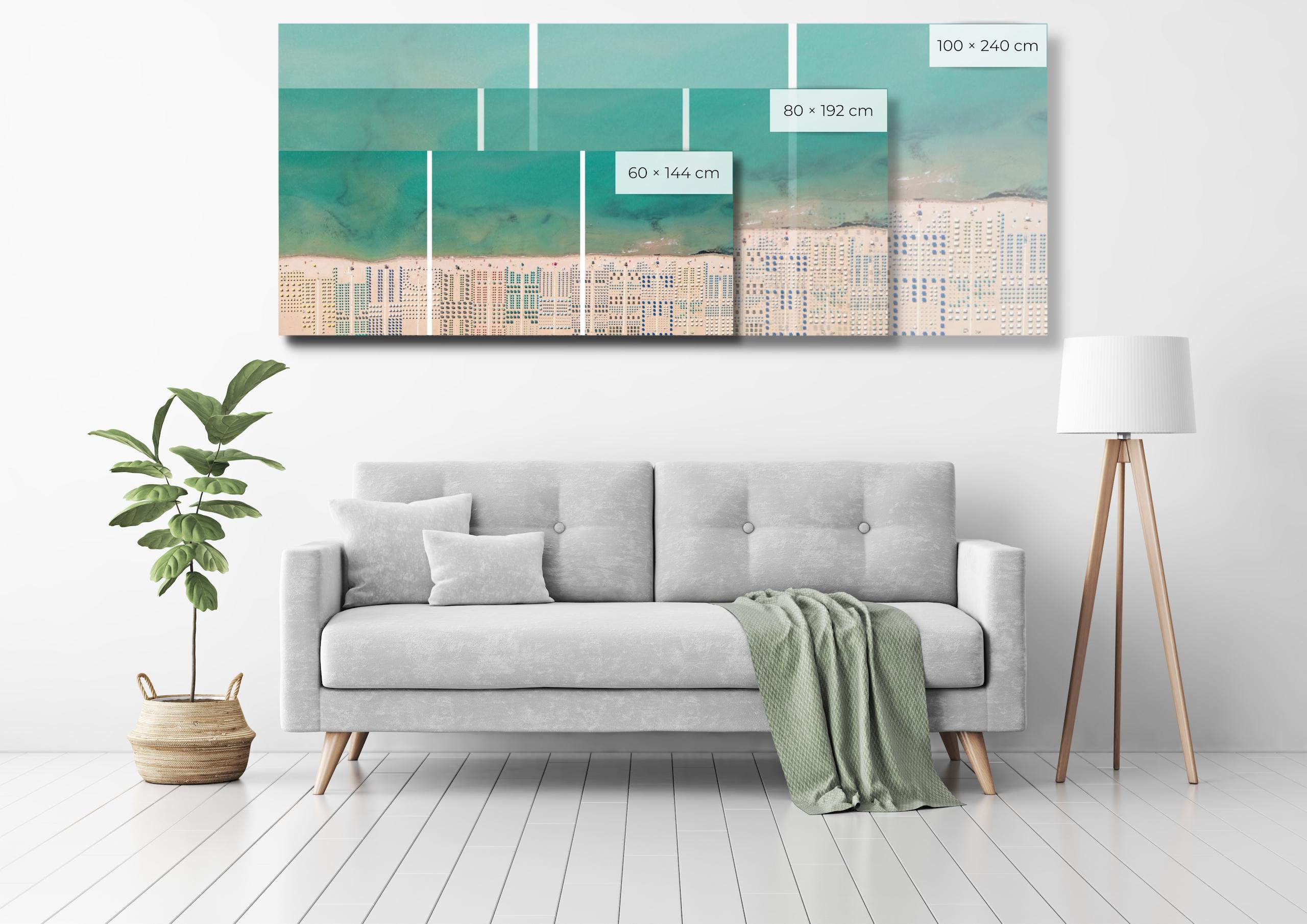 Versilia 02 (Tuscane, Italie) par Bernhard Lang - Photographie de plage aérienne, mer en vente 1