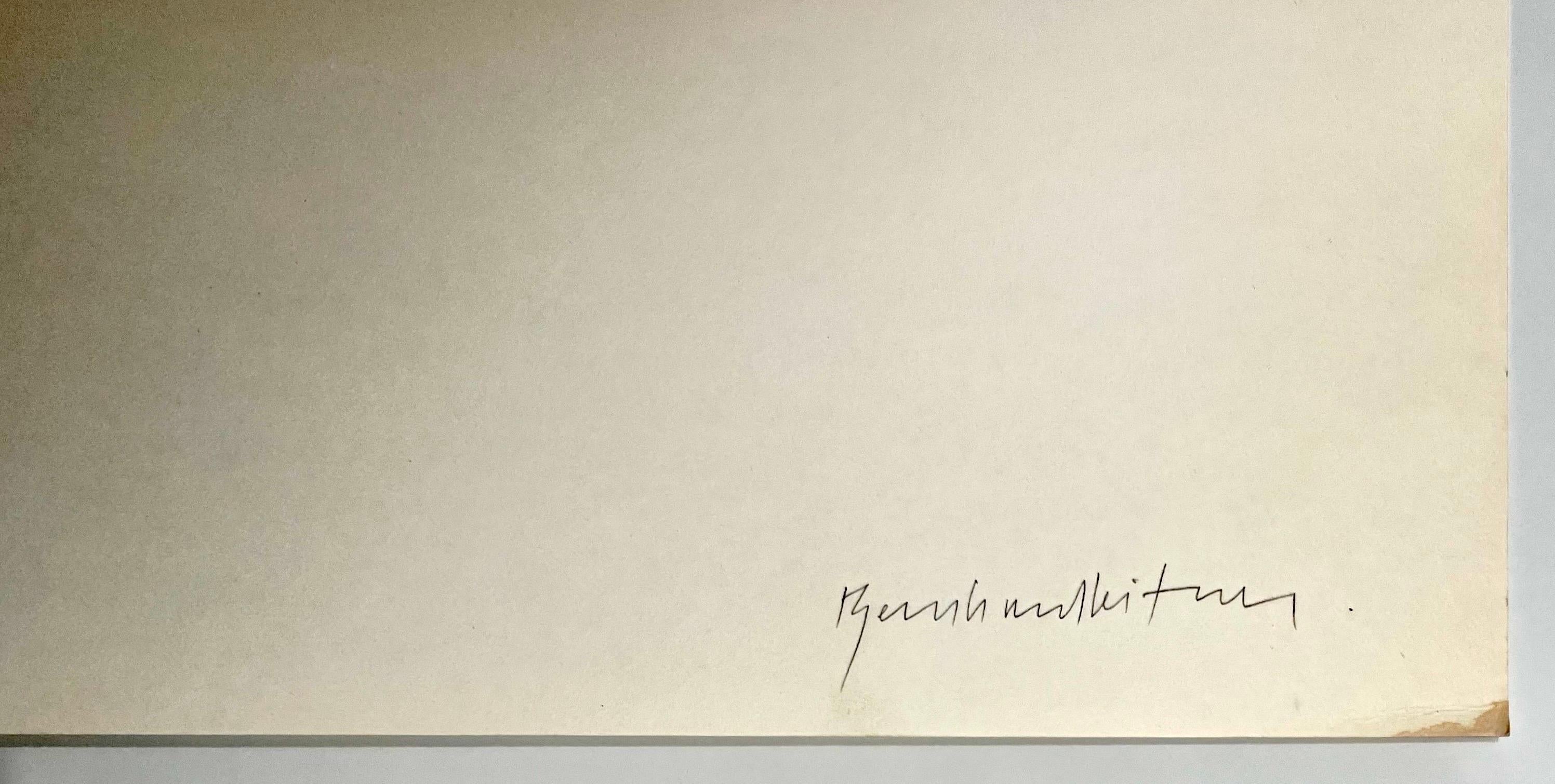 Arquitecto austriaco del Espacio Sonoro Bernhard Leitner Foto Litografía Firmada a Mano Arte en venta 4