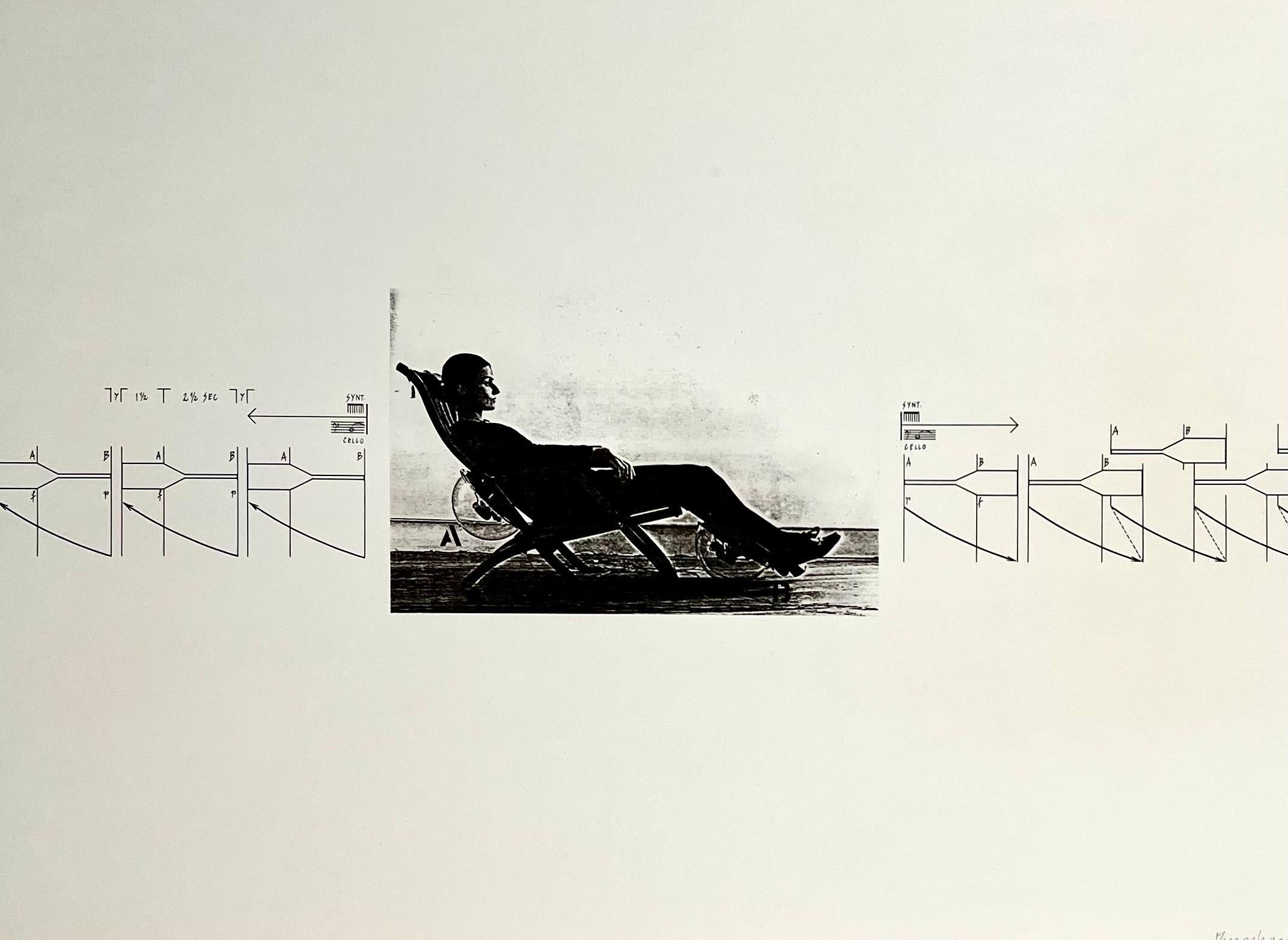 Österreichischer Klangraumarchitekt Bernhard Leitner, Fotolithographie, handsignierte Kunst