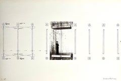 Architetto austriaco dell'A Space Bernhard Leitner Foto litografia firmata a mano Arte