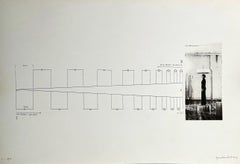 Architetto austriaco dell'A Space Bernhard Leitner Foto litografia firmata a mano Arte