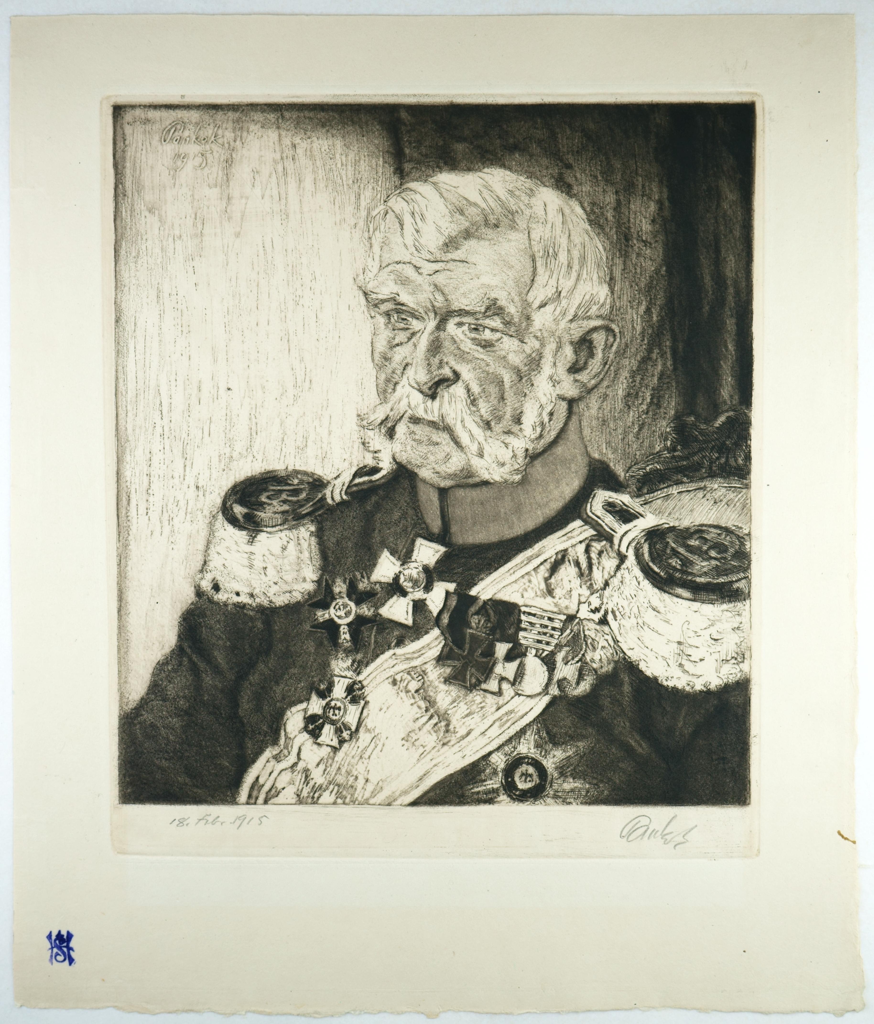 Le général Wilhelm von Blume - Rétrospective visionnaire - - Réalisme Print par Bernhard Pankok