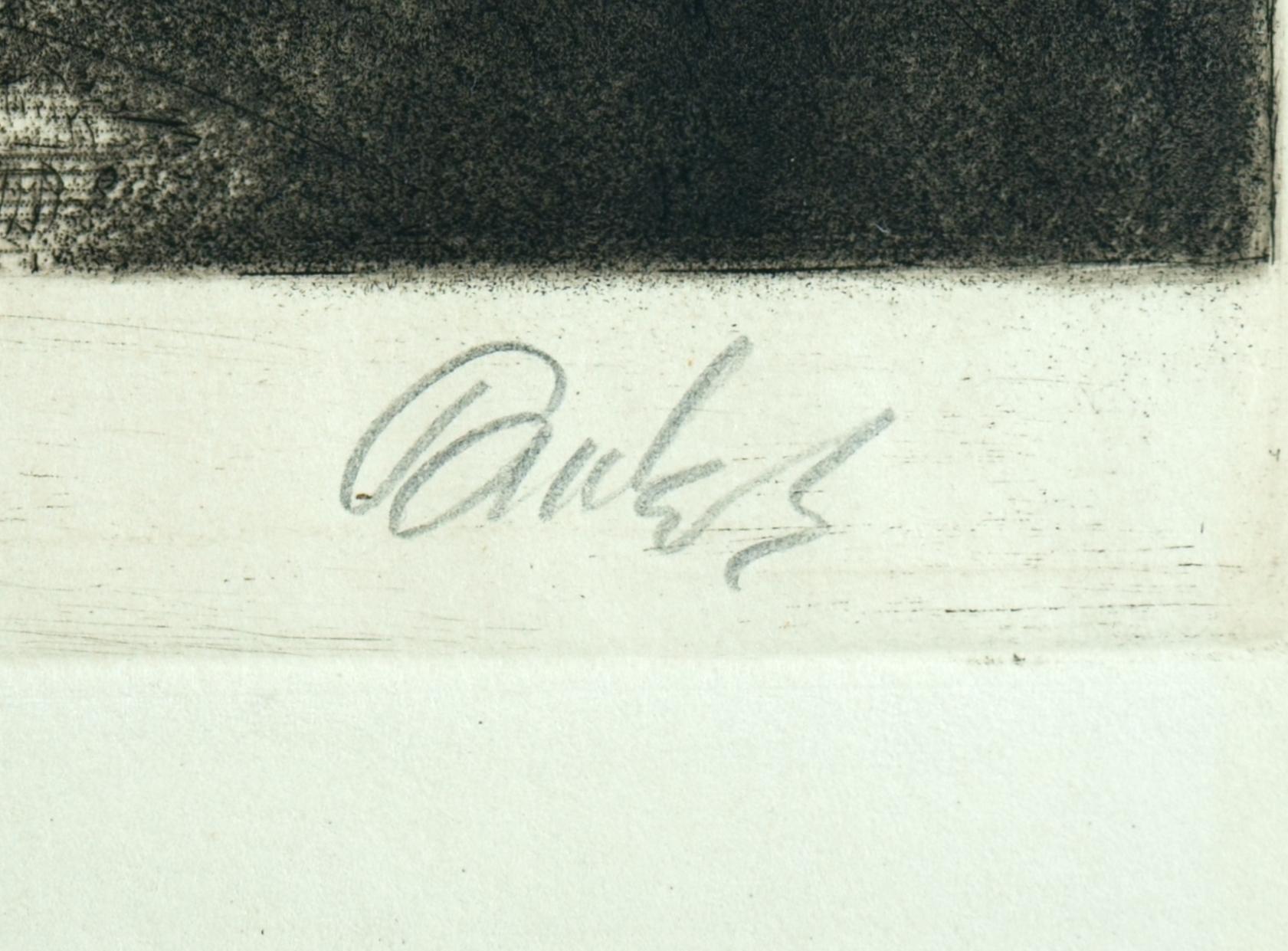 Bernhard Pankok (1872 Münster - 1943 Baierbrunn), Général Wilhelm von Blume, 1915, eau-forte à l'aquatinte, 34 x 29,5 cm (format de la feuille), 26 x 22 cm (format de la planche), signée dans la planche en haut à gauche, au crayon en bas à droite et