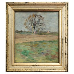 Bernhard Pankok Pintura "Árbol en un prado" 1894 Óleo sobre lienzo