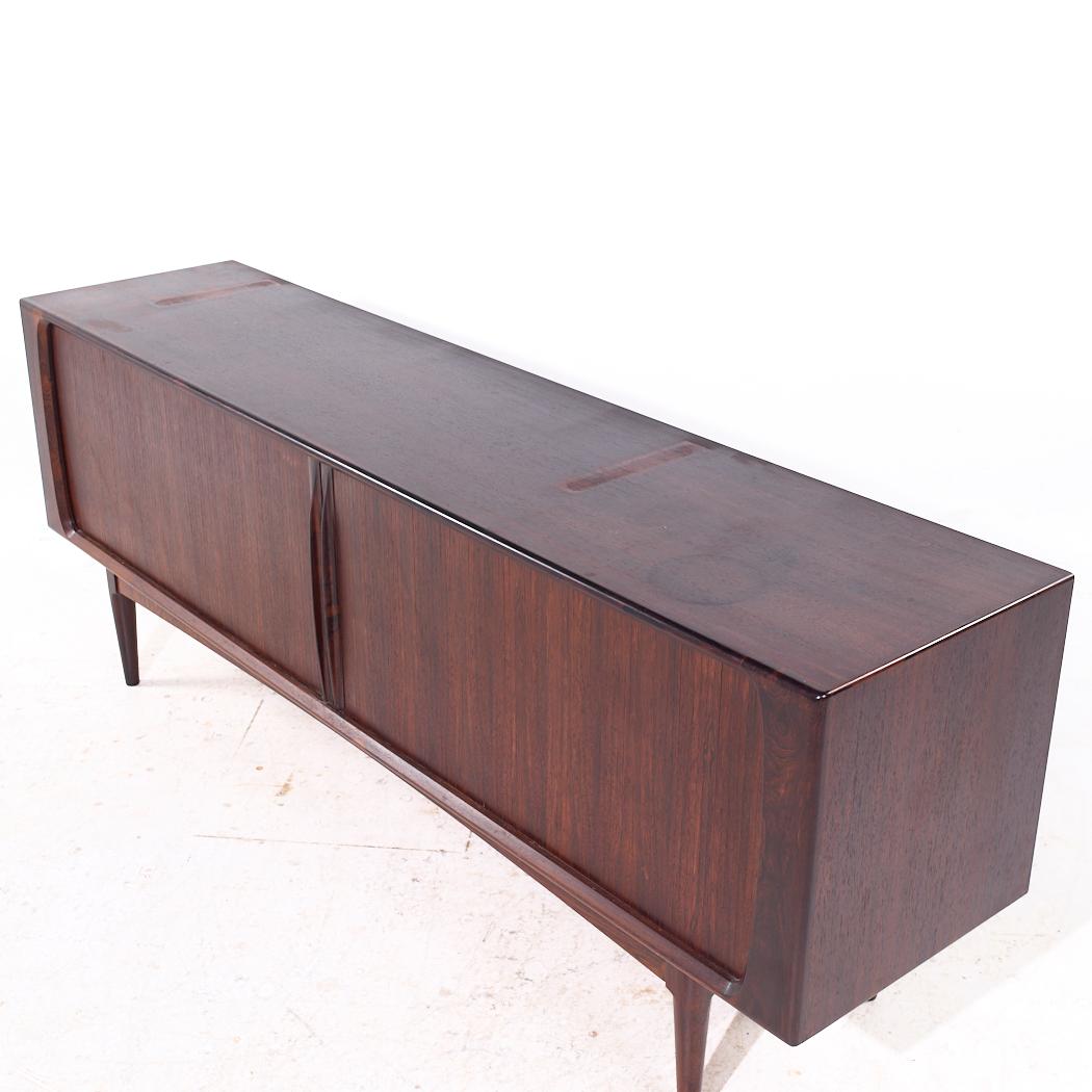 Bernhard Pedersen Credenza e credenza con ante a tamburo in palissandro danese della metà del secolo scorso in vendita 3