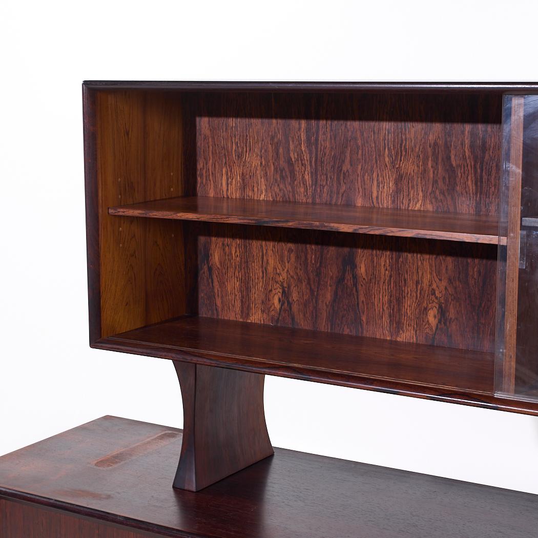 Danese Bernhard Pedersen Credenza e credenza con ante a tamburo in palissandro danese della metà del secolo scorso in vendita