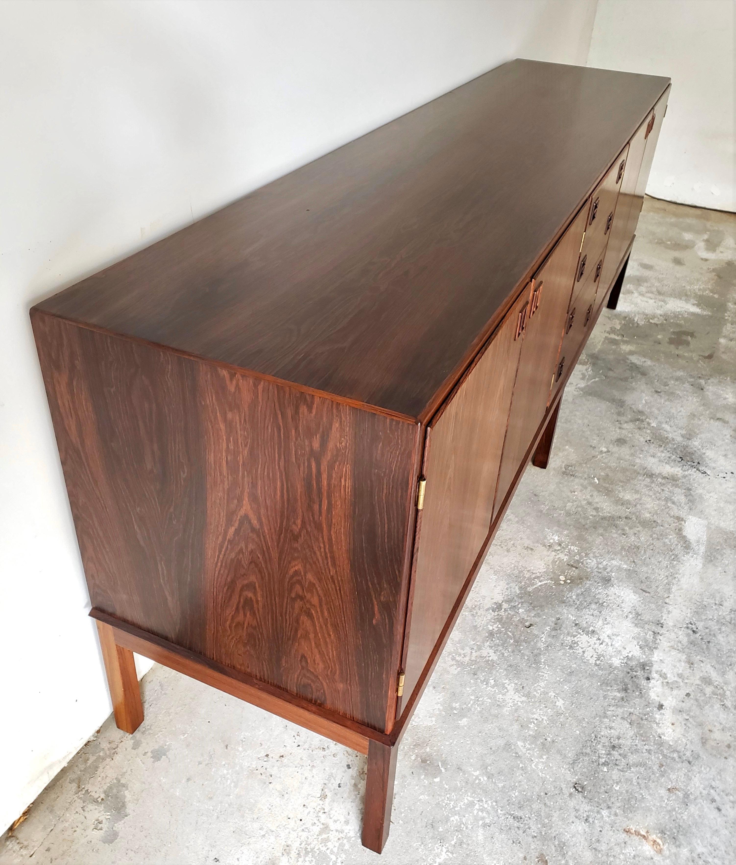 Mid-Century Modern Bernhard Pedersen Midcentury Rosewood Credenza Sideboard