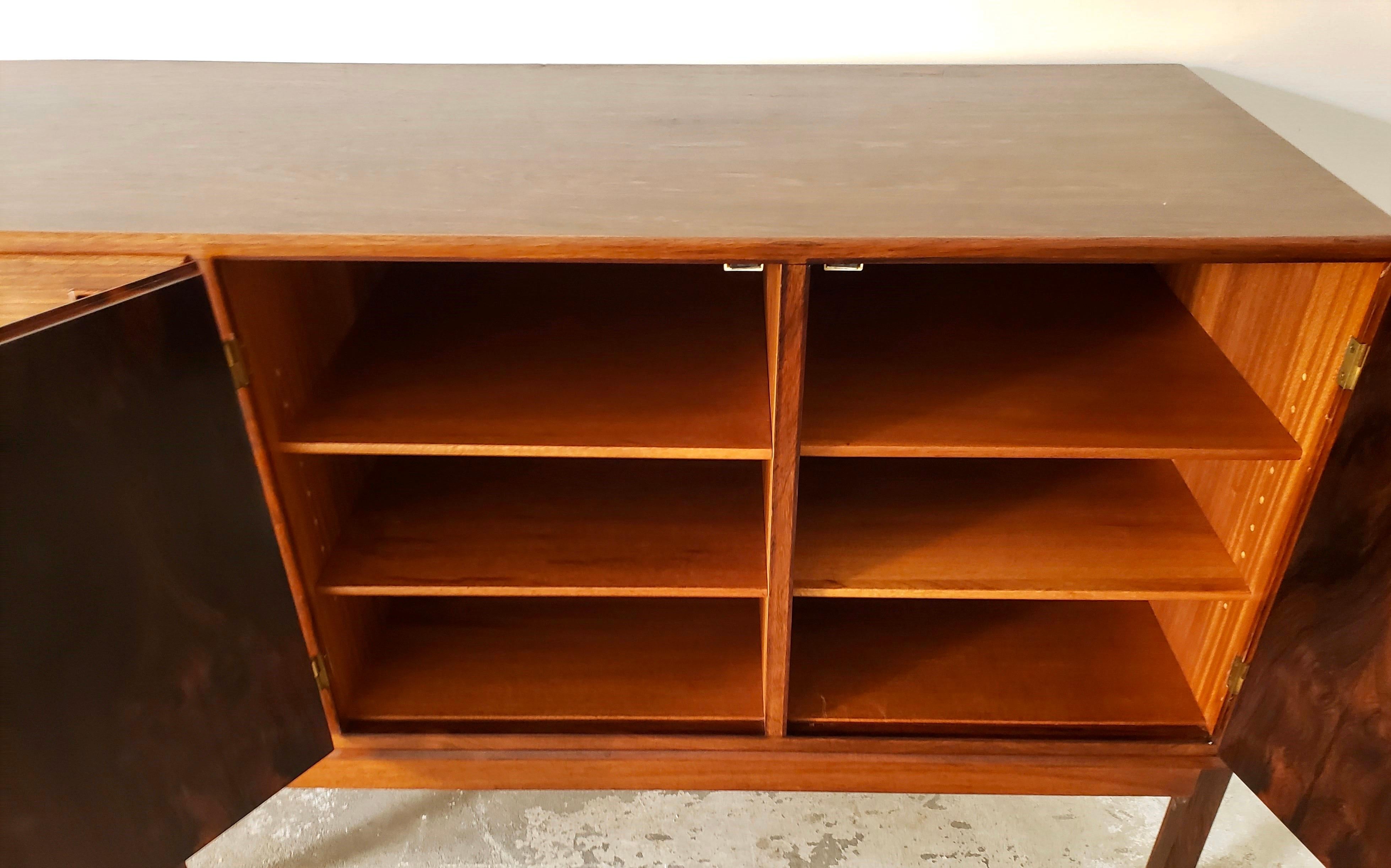 Bernhard Pedersen Midcentury Rosewood Credenza Sideboard In Good Condition In West Hartford, CT