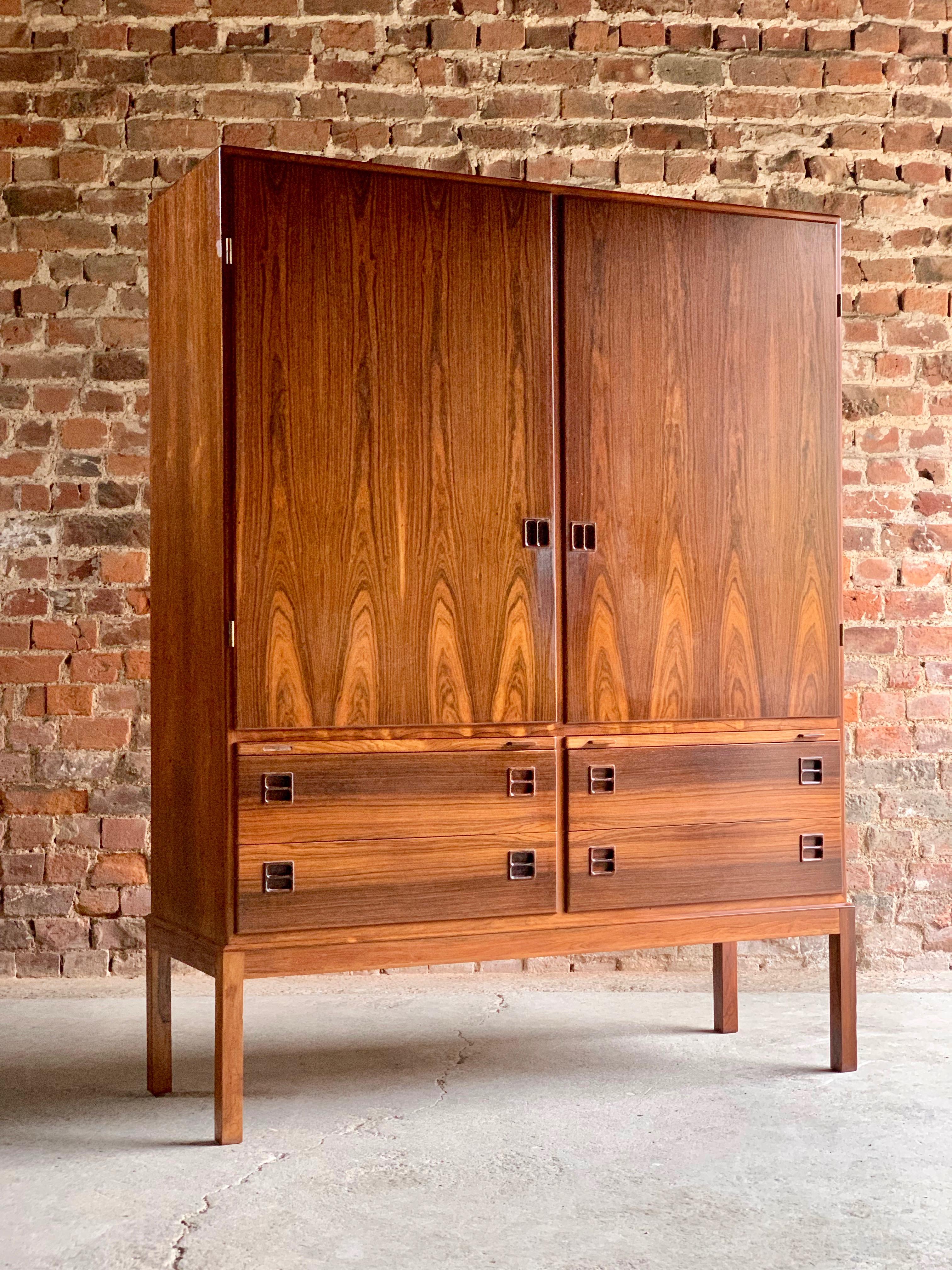 Mid-Century Modern Bernhard Pedersen & Son Brazilian Rosewood Cabinet Denmark Midcentury, 1960