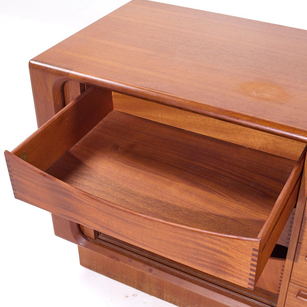 Bernhard Pedersen & Son MCM Danish Modern Teak Tambour Door Sideboard Credenza For Sale 7