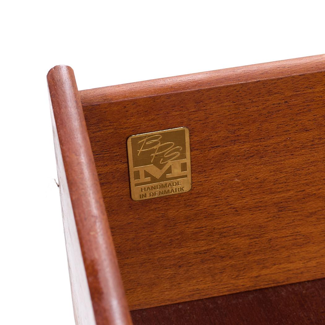 Bernhard Pedersen & Son MCM Danish Modern Teak Tambour Door Sideboard Credenza For Sale 8