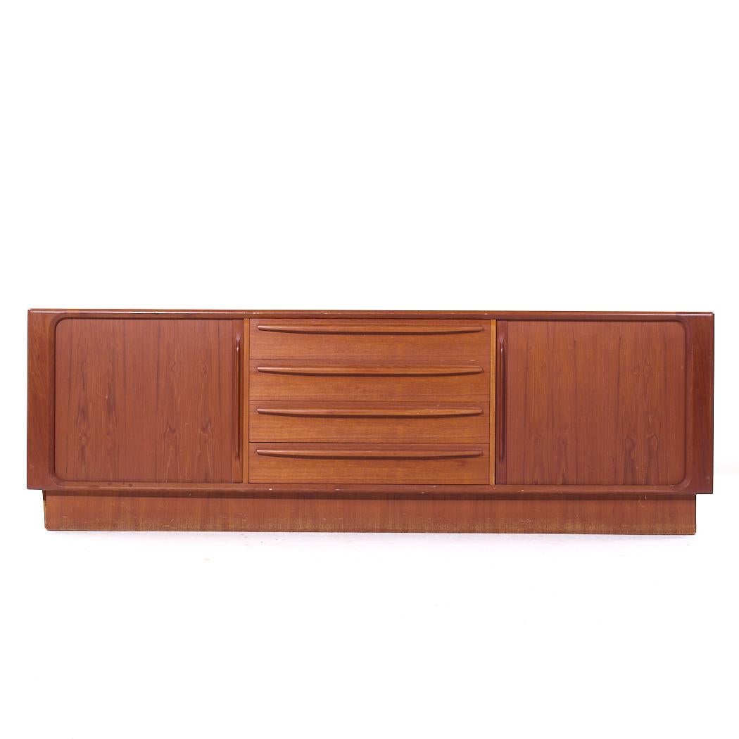 Bernhard Pedersen & Son Mid Century Danish Modern Teak Tambour Door Sideboard Credenza

This credenza measures: 83 wide x 19.75 deep x 27 inches high

All pieces of furniture can be had in what we call restored vintage condition. That means the