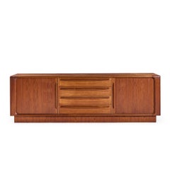 Bernhard Pedersen & Son Mid Century Danish Teak Tambour Door Sideboard Credenza