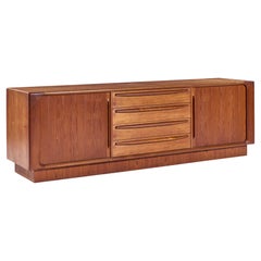 Bernhard Pedersen & Son Mid Century Danish Teak Tambour Door Sideboard Credenza