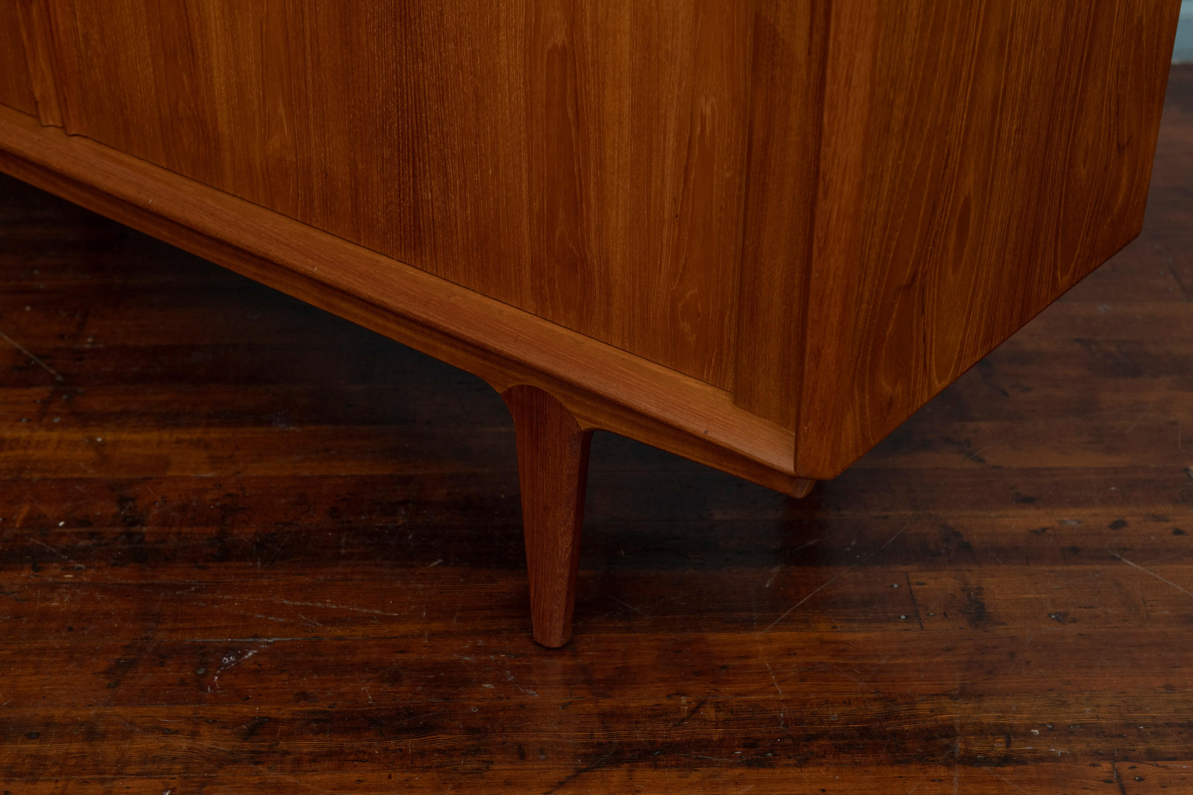 Bernhard Pedersen Tambour Door Teak Credenza 1