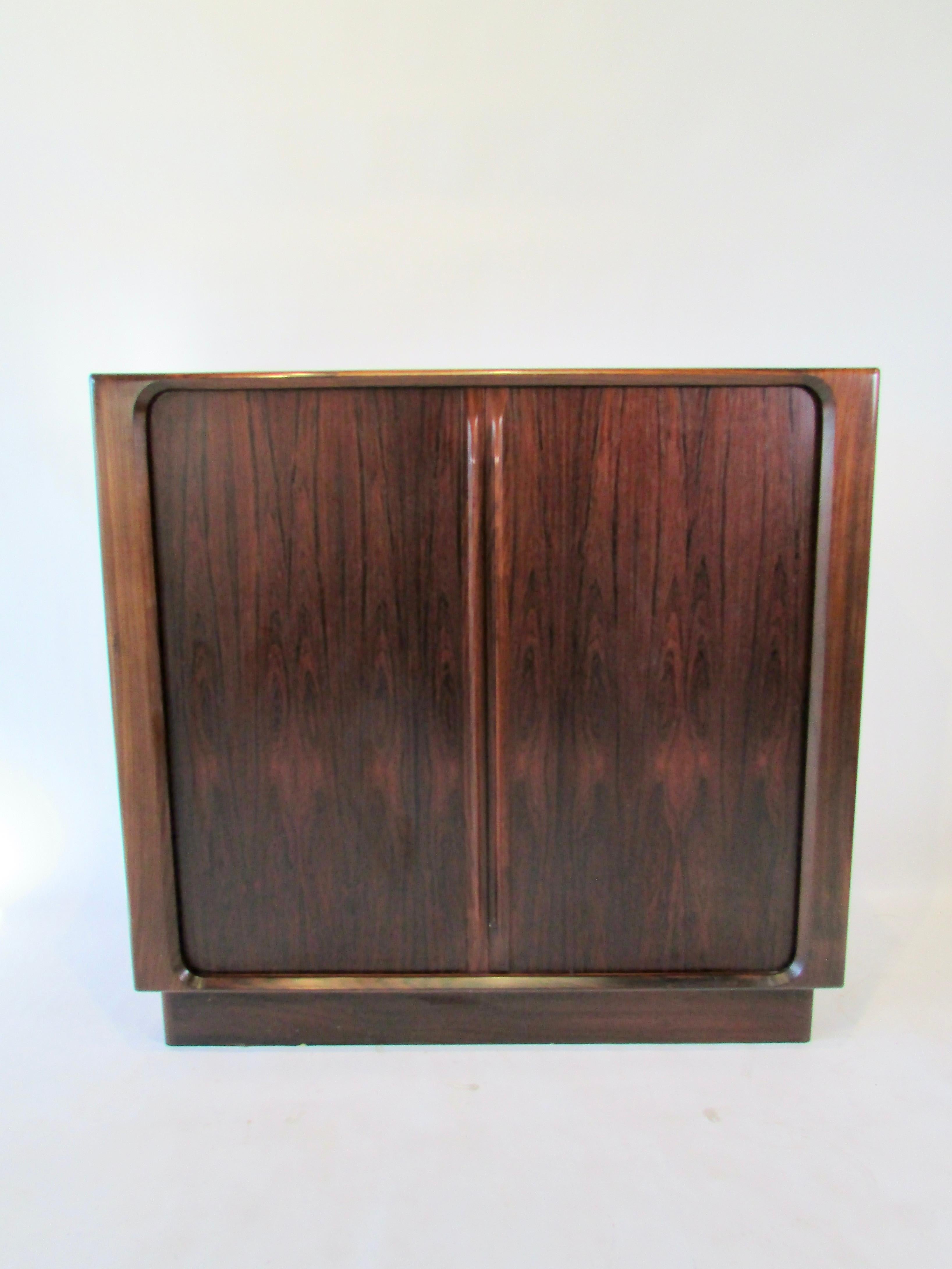 Bernhard Pederson and Son Tambour Front Rosewood Gentlemans Chest For Sale 5