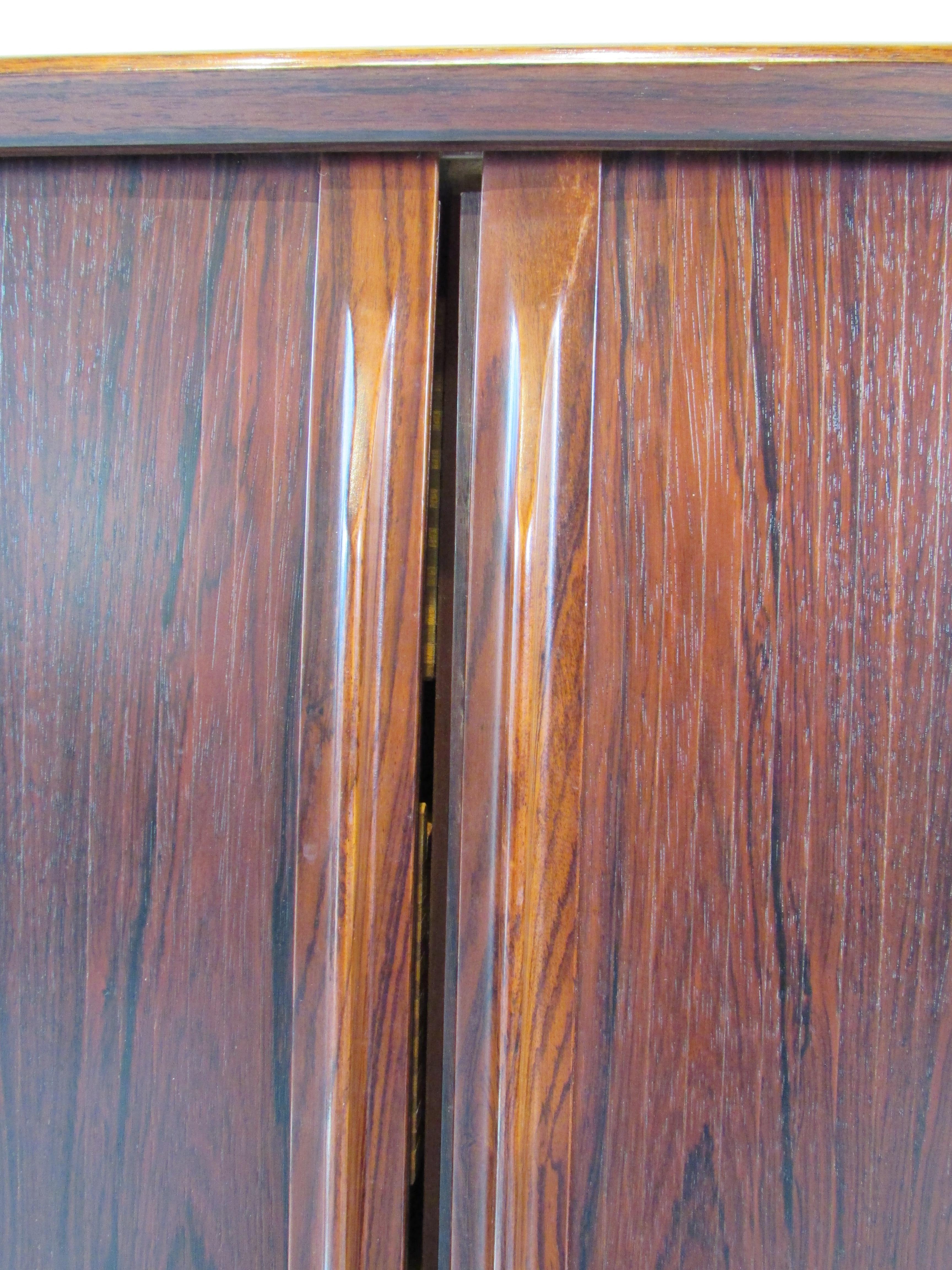 Bernhard Pederson and Son Tambour Front Rosewood Gentlemans Chest For Sale 2