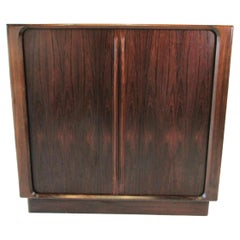 Bernhard Pederson und Sohn Tambour Front Palisander Herrenkommode
