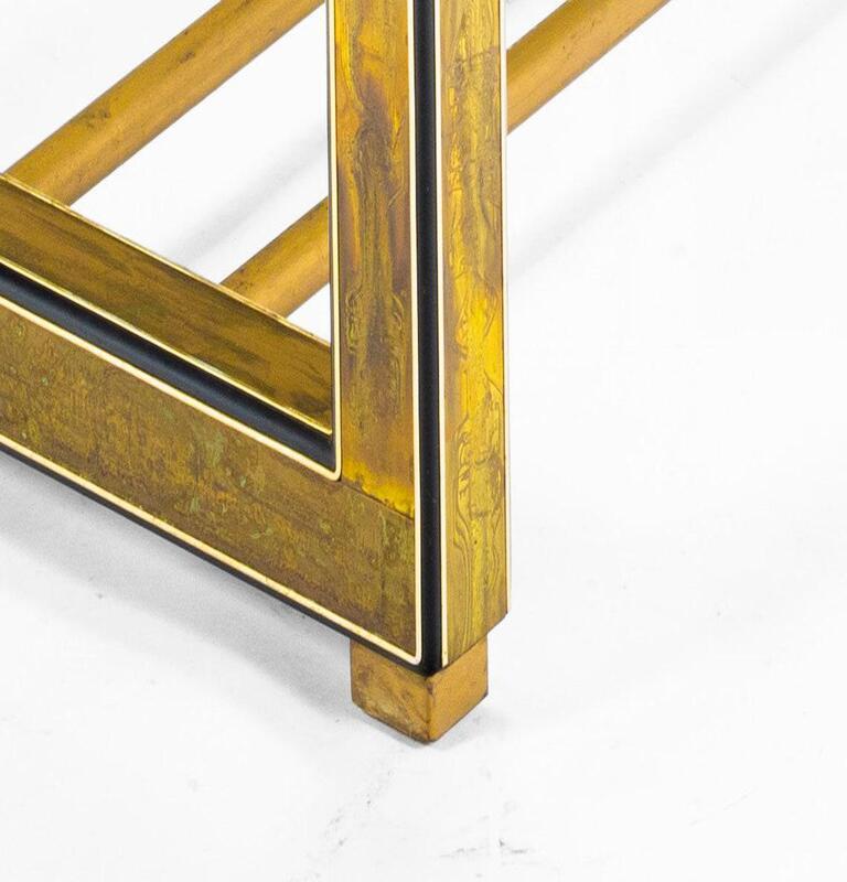 Bernhard Rohne for Mastercraft Acid-Etched Brass Dining Table, c. 1970s For Sale 4