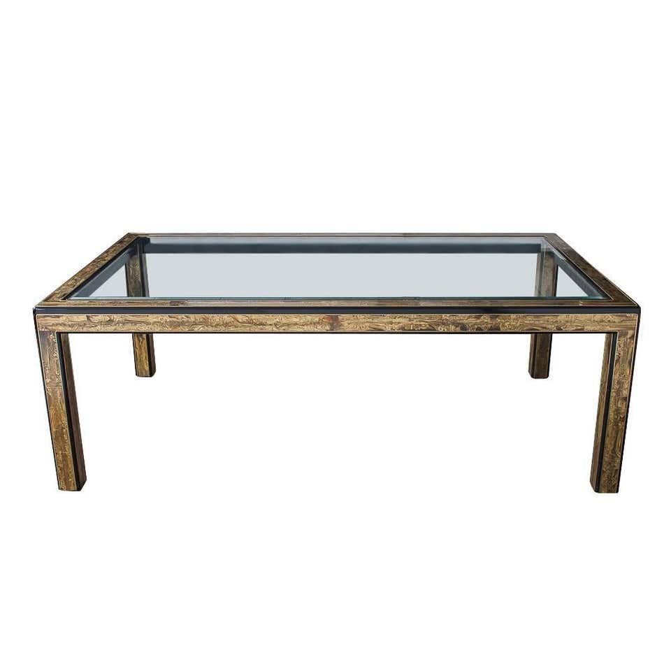 Bernhard Rohne for Mastercraft Acid Etched Brass Dining Table For Sale 12