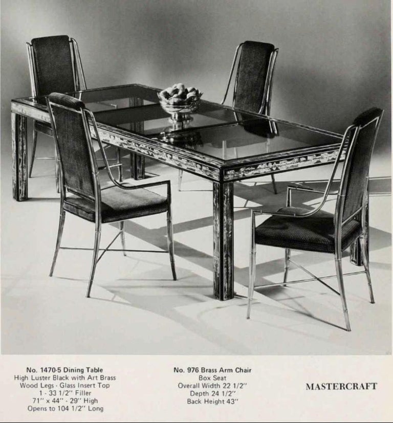 Brass dining table set store