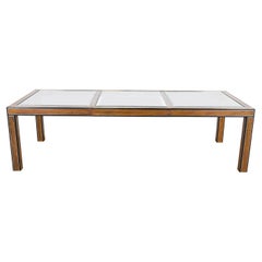 Bernhard Rohne for Mastercraft Acid Etched Brass Extension Dining Table, 1970s
