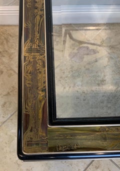 Bernhard Rohne for Mastercraft Acid Etched Brass Side Table