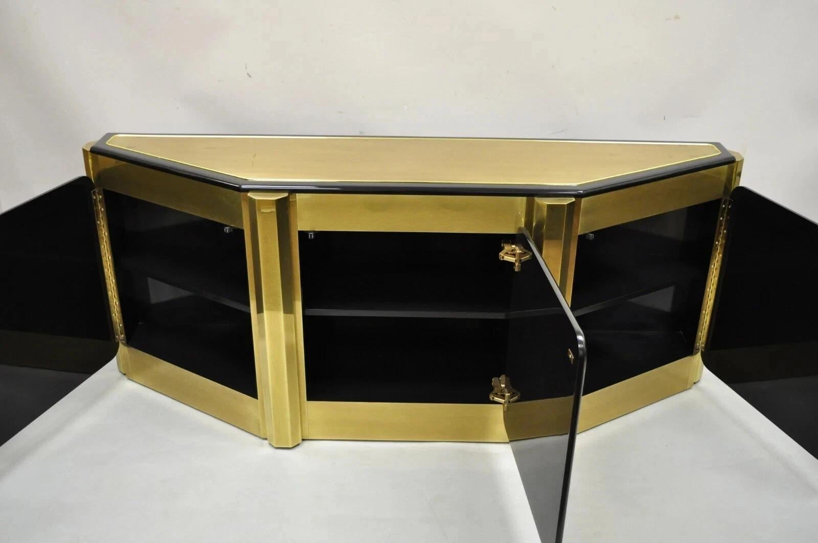 Bernhard Rohne Para Mastercraft Armario Credenza Árbol de la Vida de Latón Grabado al Ácido en venta 4
