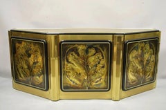 Bernhard Rohne For Mastercraft Acid Etched Brass Tree Of Life Credenza Cabinet
